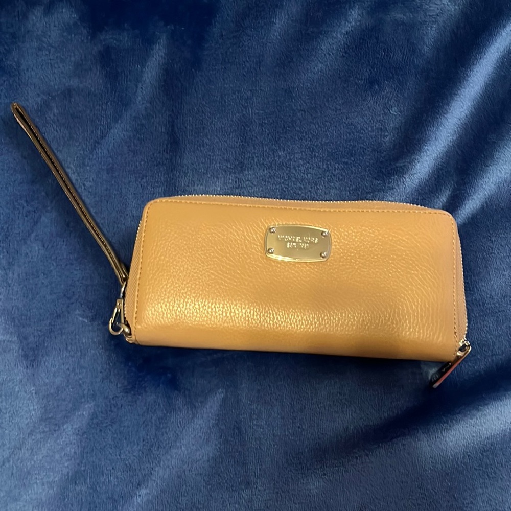 Camel leather, Michael Kors, wallet/wristlet